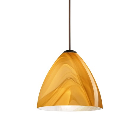 Besa Lighting Mia Cord Pendant, Honey, Bronze Finish, 1x50W Halogen 1XT-1779HN-BR
